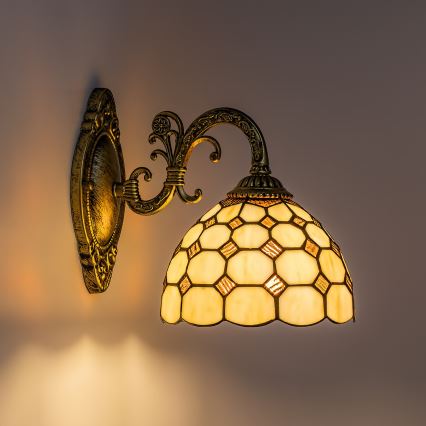 Brilagi - DORAN Tiffany stained-glass wall lamp 1xE27/40W/230V