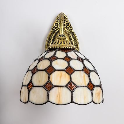 Brilagi - DORAN Tiffany stained-glass wall lamp 1xE27/40W/230V