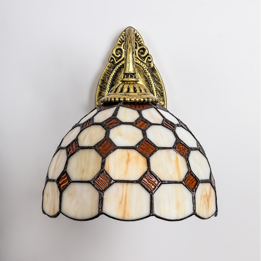 Brilagi - DORAN Tiffany stained-glass wall lamp 1xE27/40W/230V