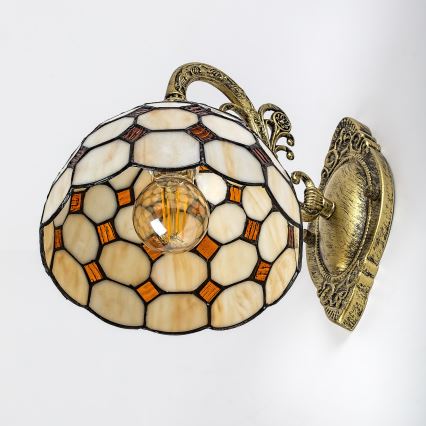 Brilagi - DORAN Tiffany stained-glass wall lamp 1xE27/40W/230V