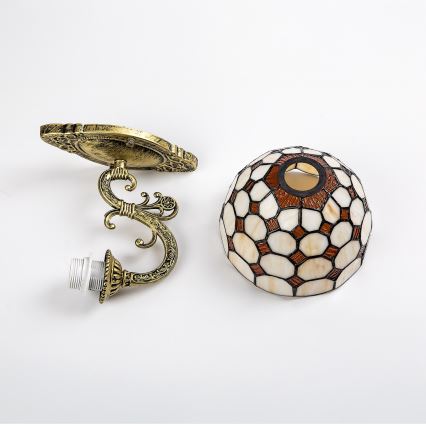 Brilagi - DORAN Tiffany stained-glass wall lamp 1xE27/40W/230V