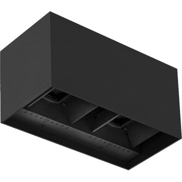 Brilagi - DOUBLE CUBE LED Outdoor Wall Light, 12W/230V, Black, IP65