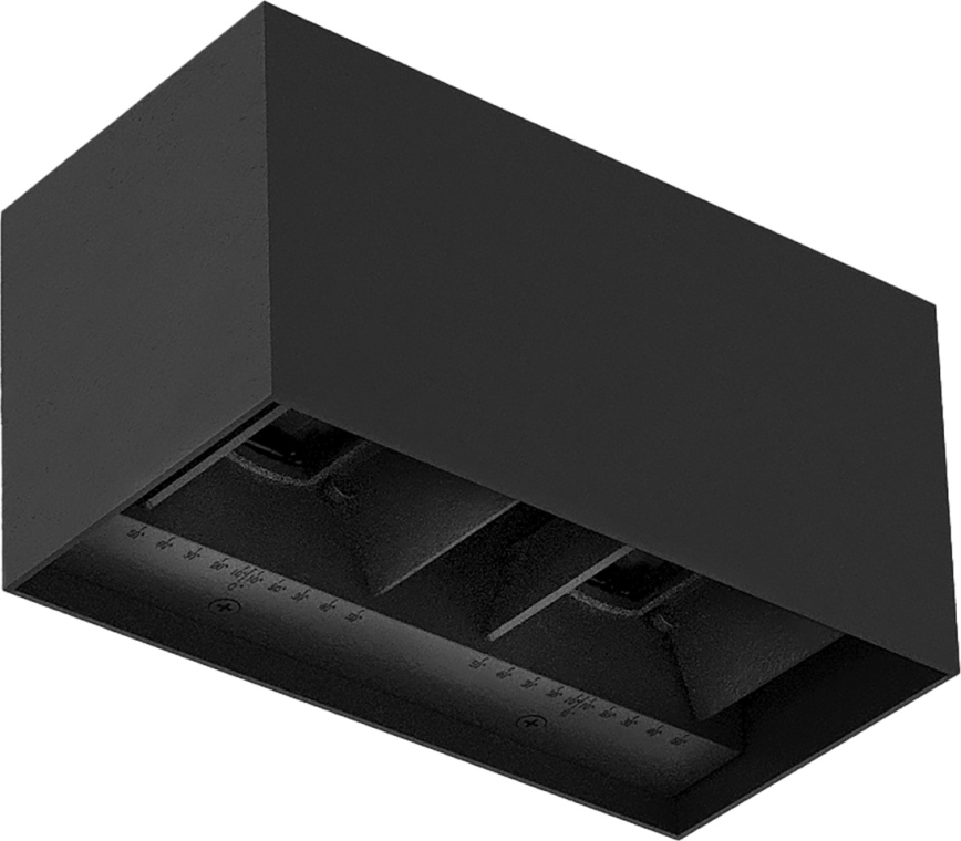 Brilagi - DOUBLE CUBE LED Outdoor Wall Light, 12W/230V, Black, IP65