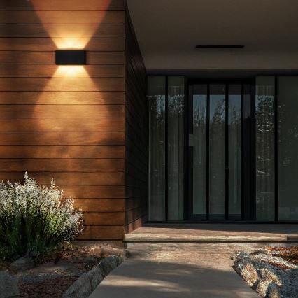 Brilagi - DOUBLE CUBE LED Outdoor Wall Light, 12W/230V, Black, IP65