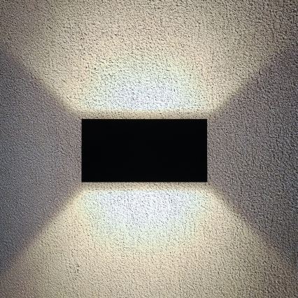 Brilagi - DOUBLE CUBE LED Outdoor Wall Light, 12W/230V, Black, IP65