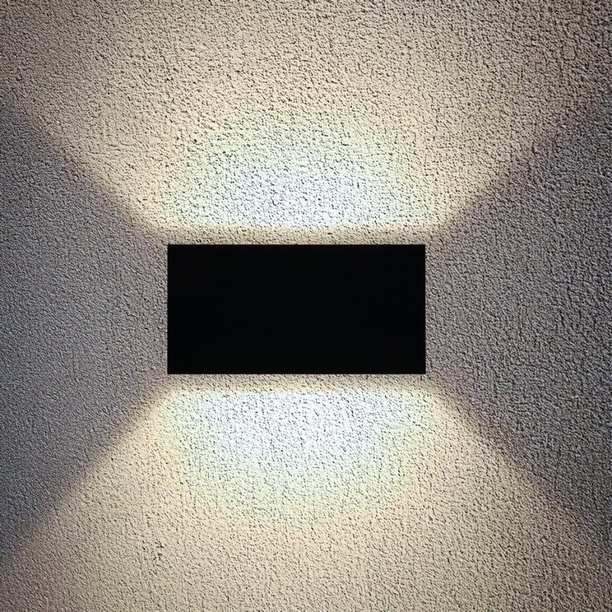 Brilagi - DOUBLE CUBE LED Outdoor Wall Light, 12W/230V, Black, IP65