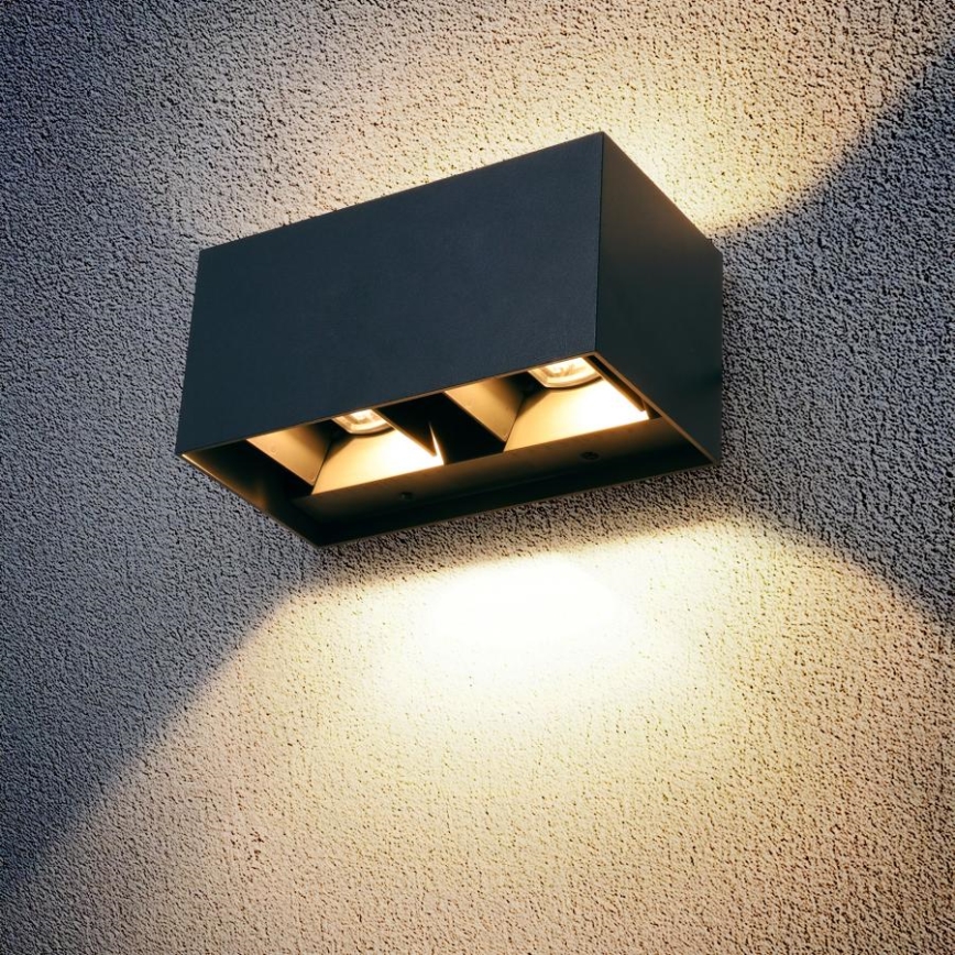 Brilagi - DOUBLE CUBE Outdoor LED Wall Light LED/12W/230V anthracite IP65
