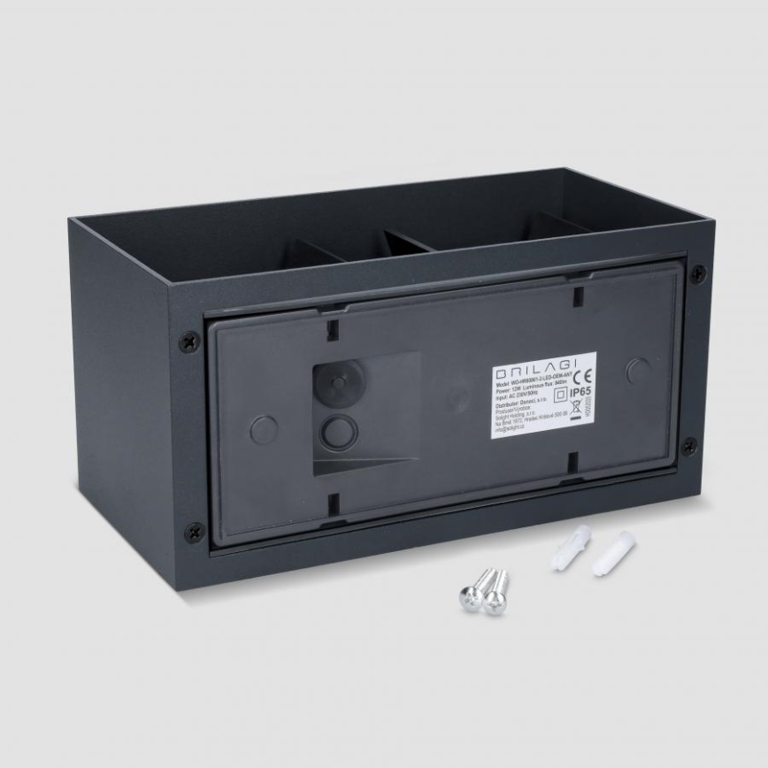 Brilagi - DOUBLE CUBE Outdoor LED Wall Light LED/12W/230V anthracite IP65
