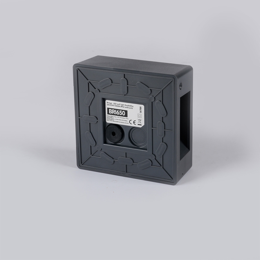 Brilagi - DOUBLERAY LED/6W/230V Anthracite Outdoor Wall Light IP54
