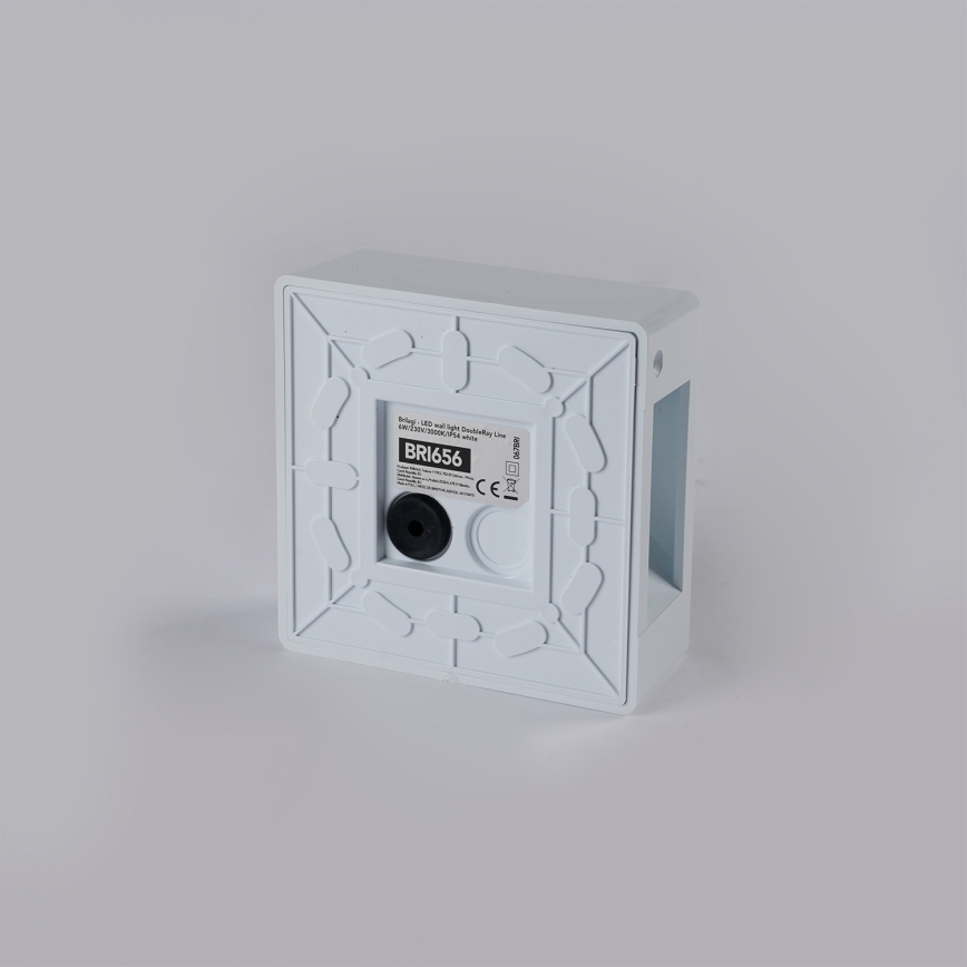 Brilagi - DOUBLERAY LINE LED/6W/230V White Outdoor Wall Light IP54