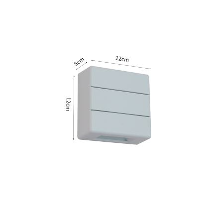 Brilagi - DOUBLERAY LINE LED/6W/230V White Outdoor Wall Light IP54