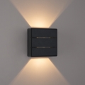 Brilagi - DOUBLERAY LINE LED Outdoor Wall Light, 6W/230V, Black, IP54