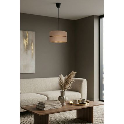 Brilagi - DUO-DUO Cable Pendant Light 1xE27/60W/230V dia. 40 cm beige/gold