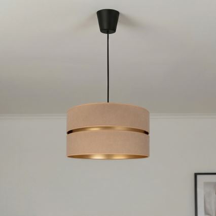 Brilagi - DUO-DUO Cable Pendant Light 1xE27/60W/230V dia. 40 cm beige/gold