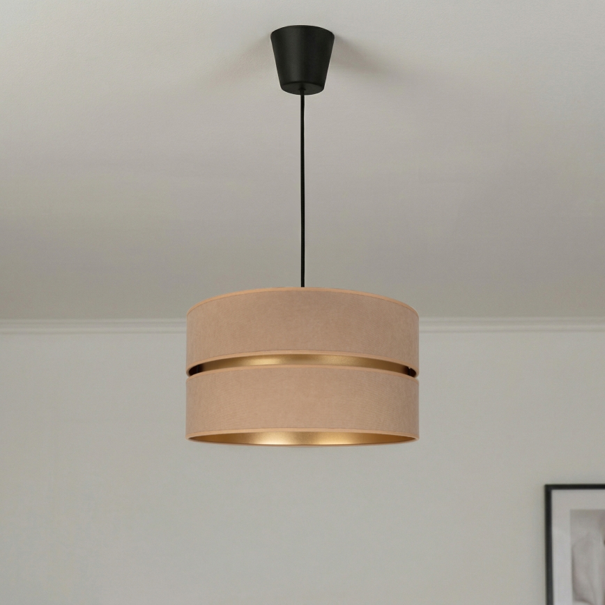 Brilagi - DUO-DUO Cable Pendant Light 1xE27/60W/230V dia. 40 cm beige/gold