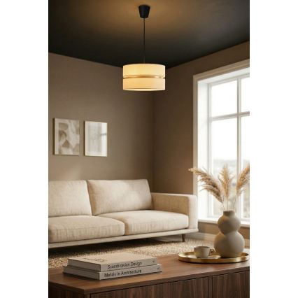 Brilagi - DUO-DUO Cable Pendant Light 1xE27/60W/230V Ø 40 cm cream/gold