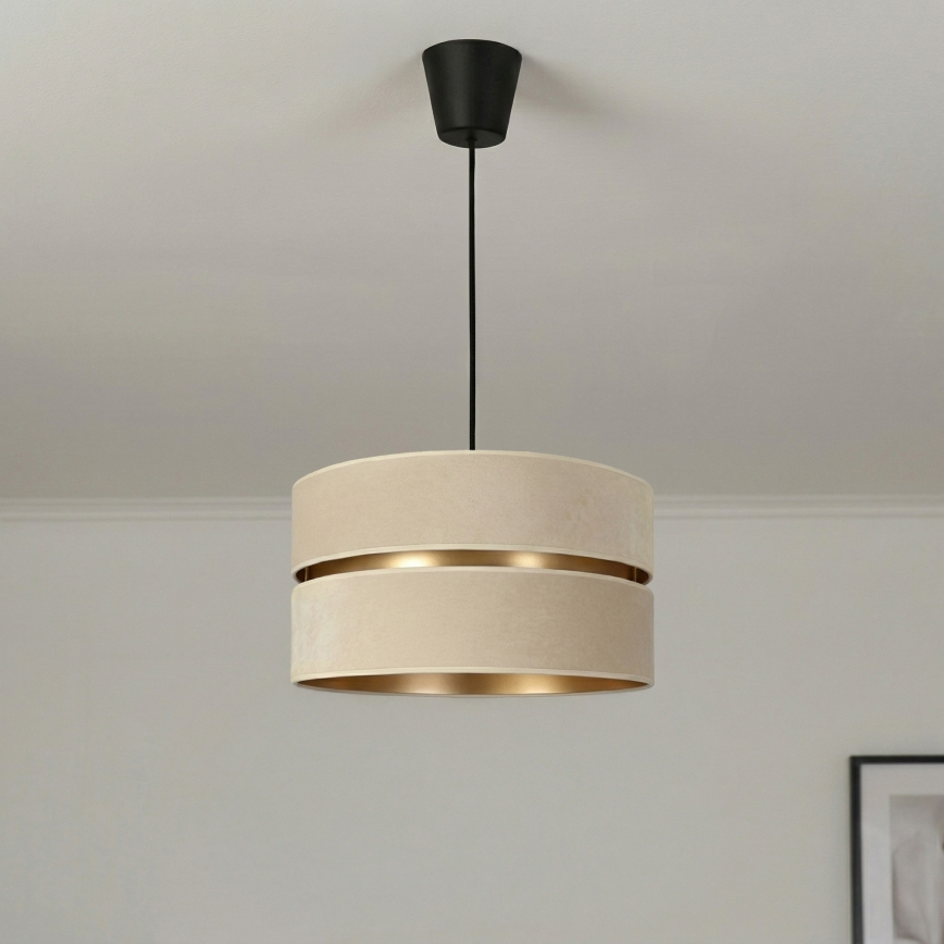 Brilagi - DUO-DUO Cable Pendant Light 1xE27/60W/230V Ø 40 cm cream/gold
