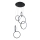 Brilagi - ECHO LED Cable Pendant LED/80W/230V 4000K Ø 50 cm Black