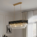 Brilagi - ECLIPSE Chain Chandelier 10x E14 / 10W / 230V 78x28 cm Black/Gold