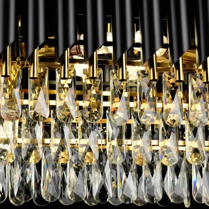 Brilagi - ECLIPSE Chain Chandelier 10x E14 / 10W / 230V 78x28 cm Black/Gold