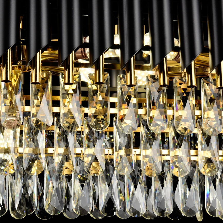 Brilagi - ECLIPSE Chain Chandelier 10x E14 / 10W / 230V 78x28 cm Black/Gold