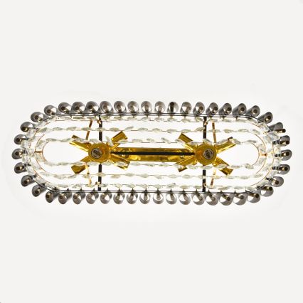 Brilagi - ECLIPSE Chain Chandelier 10x E14 / 10W / 230V 78x28 cm Black/Gold