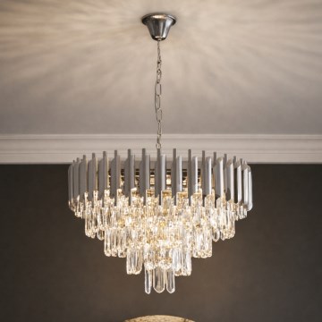 Brilagi - ECLIPSE Chain Chandelier 7xE14/10W/230V, Ø 48 cm, Silver