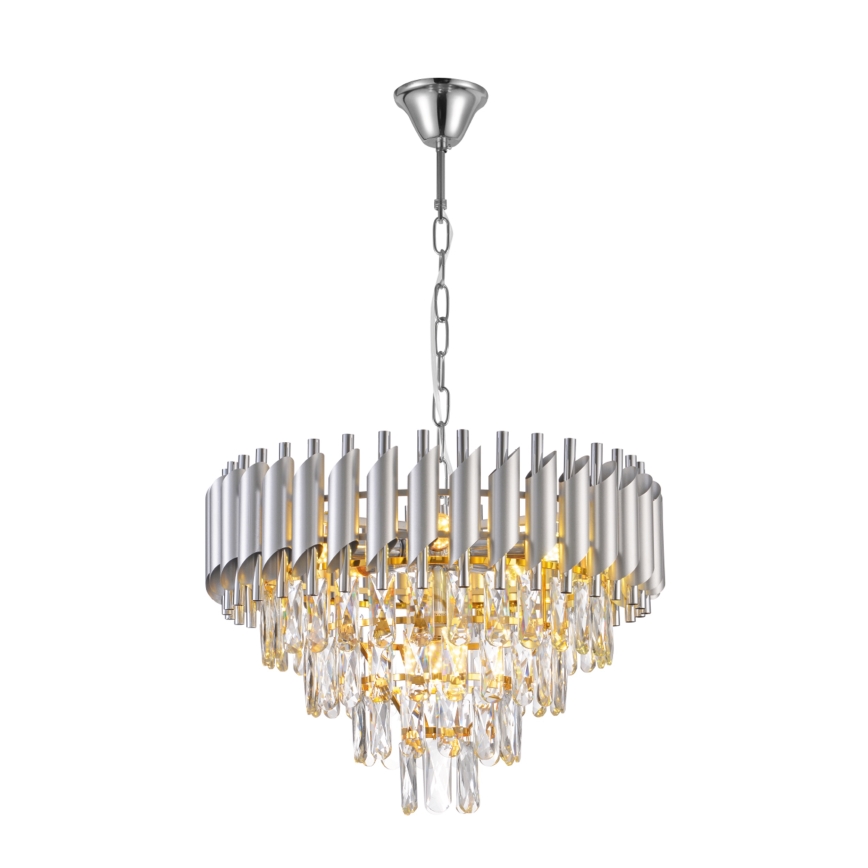 Brilagi - ECLIPSE Chain Chandelier 7xE14/10W/230V, Ø 48 cm, Silver