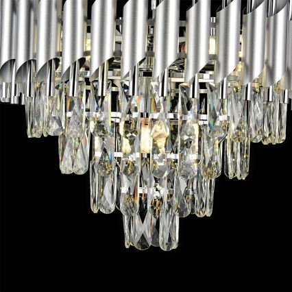 Brilagi - ECLIPSE Chain Chandelier 7xE14/10W/230V, Ø 48 cm, Silver