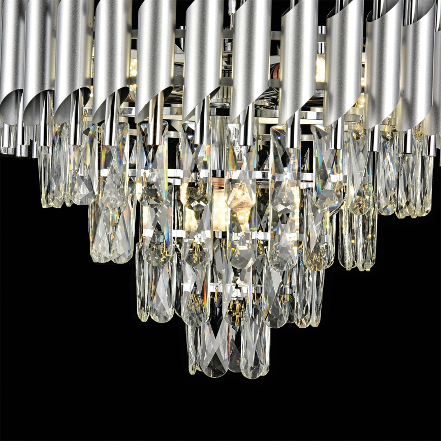 Brilagi - ECLIPSE Chain Chandelier 7xE14/10W/230V, Ø 48 cm, Silver