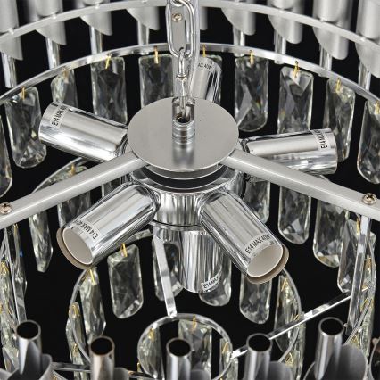 Brilagi - ECLIPSE Chain Chandelier 7xE14/10W/230V, Ø 48 cm, Silver