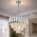 Brilagi - ECLIPSE chain-hung chandelier 5xE14/10W/230V, Ø 38 cm, silver
