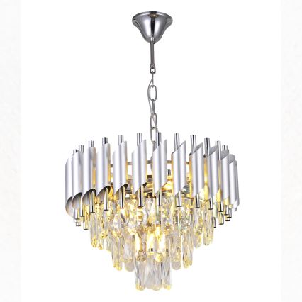 Brilagi - ECLIPSE chain-hung chandelier 5xE14/10W/230V, Ø 38 cm, silver