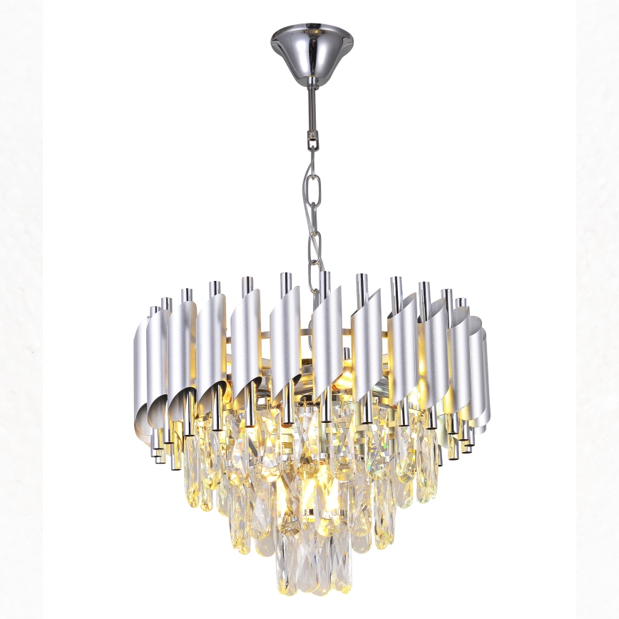 Brilagi - ECLIPSE chain-hung chandelier 5xE14/10W/230V, Ø 38 cm, silver
