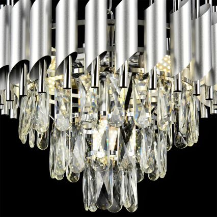 Brilagi - ECLIPSE chain-hung chandelier 5xE14/10W/230V, Ø 38 cm, silver