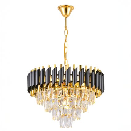 Brilagi - ECLIPSE chain-hung chandelier 7xE14/10W/230V Ø 48 cm black/gold