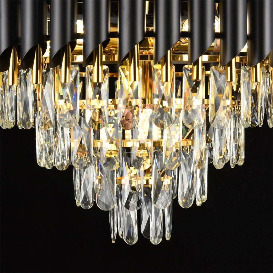 Brilagi - ECLIPSE chain-hung chandelier 7xE14/10W/230V Ø 48 cm black/gold