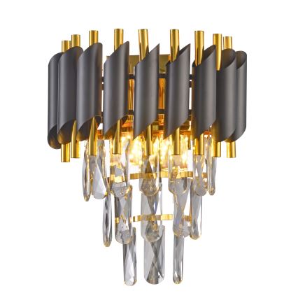 Brilagi - ECLIPSE Wall Light 2xE14/10W/230V Black/Gold