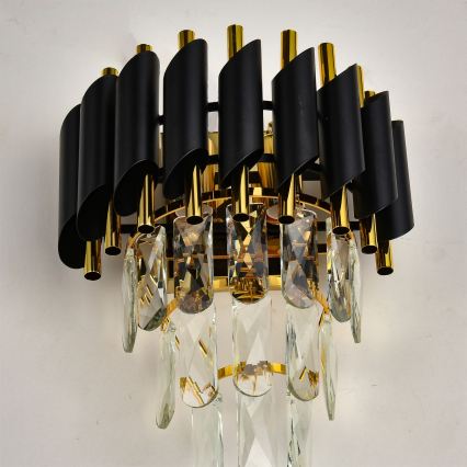 Brilagi - ECLIPSE Wall Light 2xE14/10W/230V Black/Gold