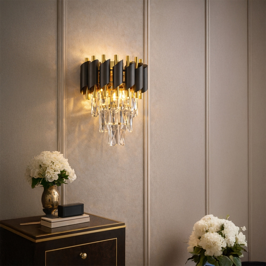 Brilagi - ECLIPSE Wall Light 2xE14/10W/230V Black/Gold