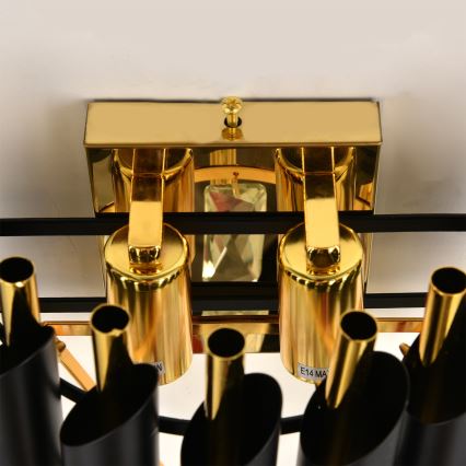 Brilagi - ECLIPSE Wall Light 2xE14/10W/230V Black/Gold