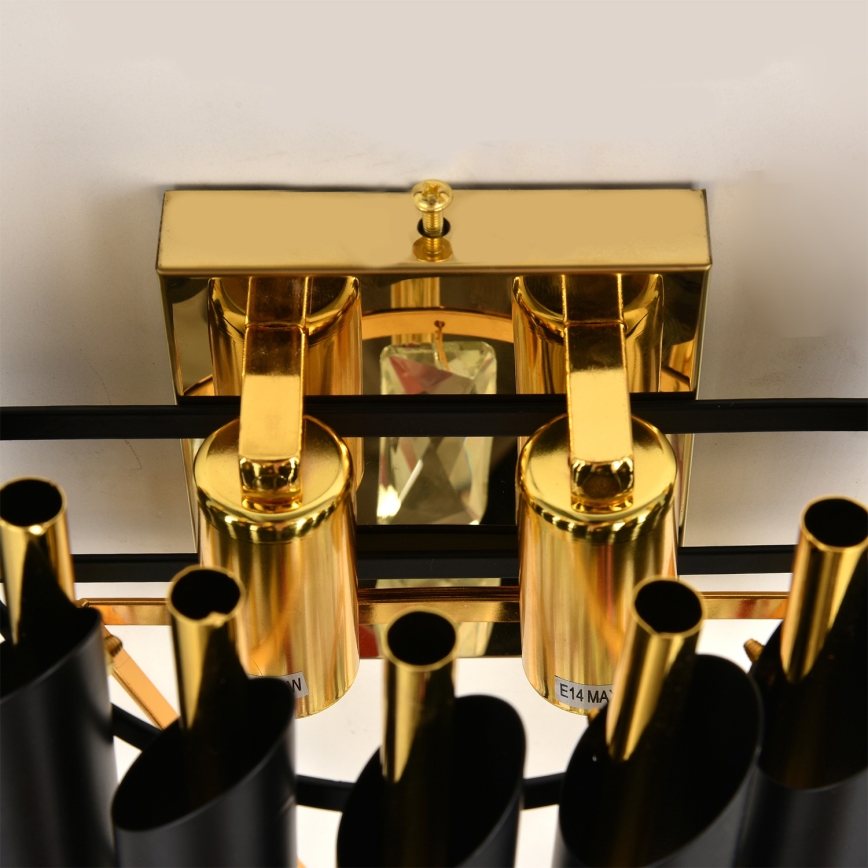 Brilagi - ECLIPSE Wall Light 2xE14/10W/230V Black/Gold