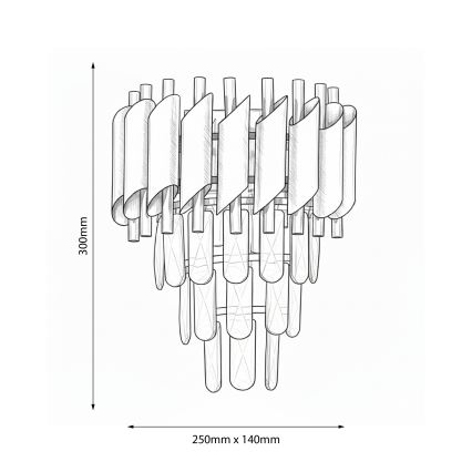 Brilagi - ECLIPSE Wall Light 2xE14/10W/230V Black/Gold