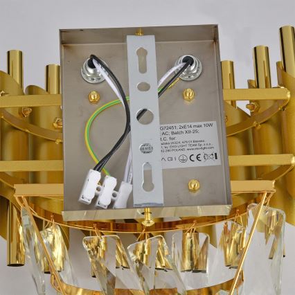 Brilagi - ECLIPSE Wall Light 2xE14/10W/230V, Gold