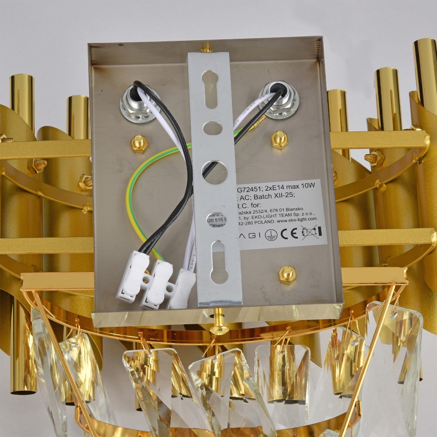 Brilagi - ECLIPSE Wall Light 2xE14/10W/230V, Gold