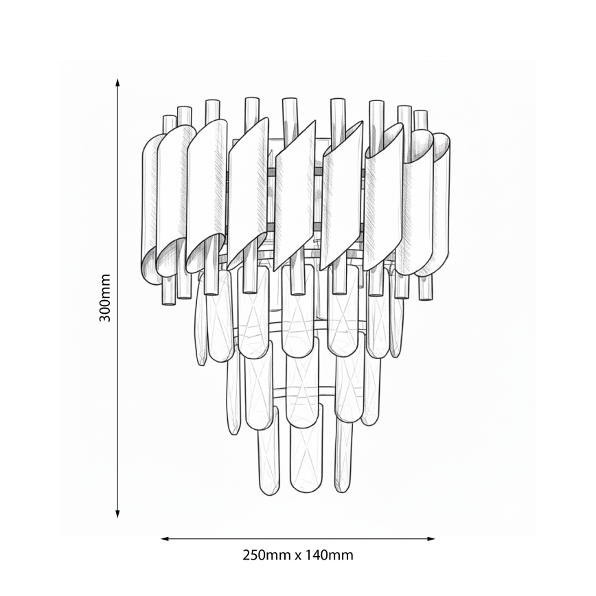 Brilagi - ECLIPSE Wall Light 2xE14/10W/230V, Gold