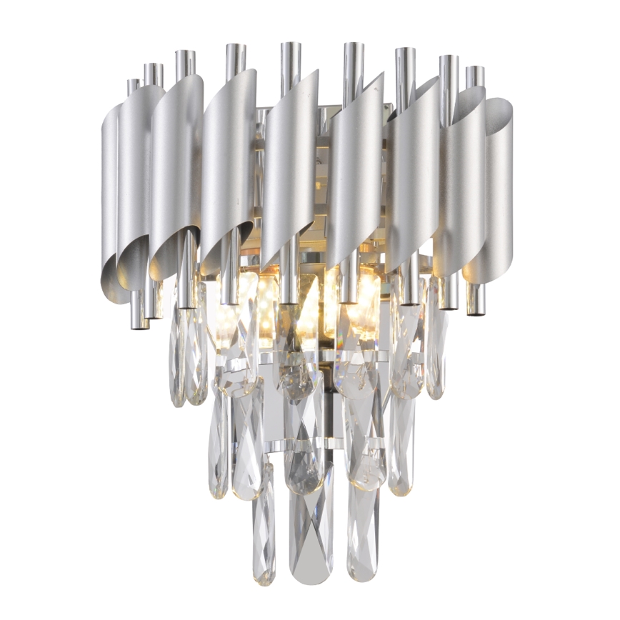 Brilagi - ECLIPSE Wall Light 2xE14/10W/230V Silver