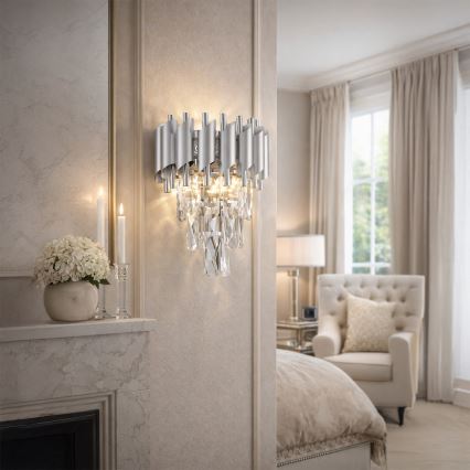 Brilagi - ECLIPSE Wall Light 2xE14/10W/230V Silver