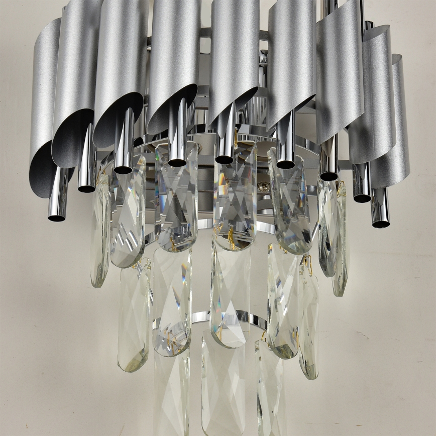 Brilagi - ECLIPSE Wall Light 2xE14/10W/230V Silver