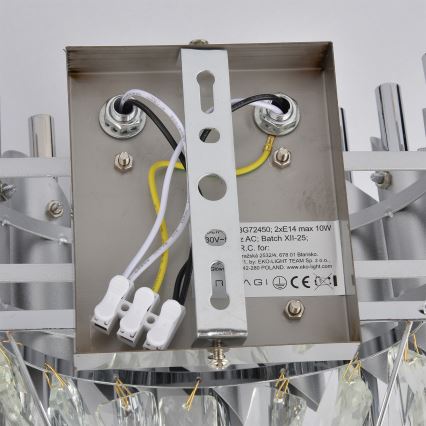 Brilagi - ECLIPSE Wall Light 2xE14/10W/230V Silver